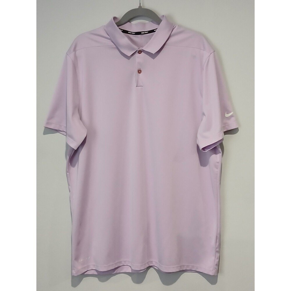 Nike Golf Dri-Fit Golf Shirt. 1/4 Button Up. Light Purple. Men Size XL.